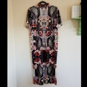 ASOS Floral Mock Neck Dress